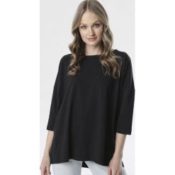Czarna Bluzka Marilla. Czarne bluzki damskie Born2be, xl, bez wzorów, z dzianiny, z okrągłym kołnierzem, z długim rękawem. Za 39,99 zł.