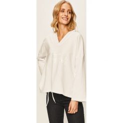 Trussardi Jeans - Bluza. Pomarańczowe bluzy damskie Trussardi Jeans, s, z nadrukiem, z elastanu, bez rękawów, z kapturem. Za 429,90 zł.