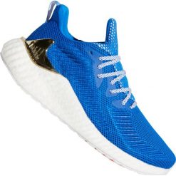 Niebieskie Buty biegowe adidas Alphaboost M G54130. Niebieskie buty sportowe męskie Adidas, na jesień, z tkaniny, bez zapięcia, do biegania. W wyprzedaży za 609,00 zł.