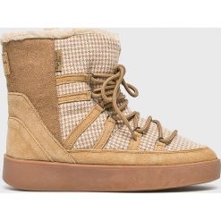 Pepe Jeans - Śniegowce Brixton. Różowe śniegowce damskie marki Pepe Jeans, z jeansu, na sznurówki. W wyprzedaży za 249,90 zł.