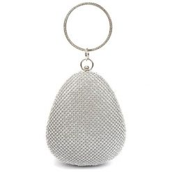 Torebki klasyczne damskie: Torebka w kolorze srebrnym – (S)16 x (W)19 x (G)7 cm