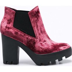 Calvin Klein Jeans - Botki. Brązowe buty zimowe damskie marki Calvin Klein Jeans, z jeansu, na obcasie. W wyprzedaży za 219,90 zł.