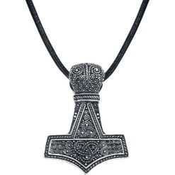 EtNox Magic and Mystic Thor's Hammer Naszyjnik srebrny. Szare naszyjniki męskie marki etNox Magic and Mystic, srebrne. Za 164,90 zł.