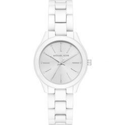 ZEGAREK MICHAEL KORS Slim Runway MK3908. Białe zegarki damskie Michael Kors, ze stali. Za 1149,00 zł.