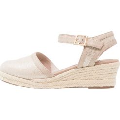 Rzymianki damskie: Jana Sandały na koturnie beige/silver