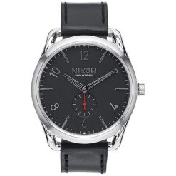 Biżuteria i zegarki męskie: Zegarek męski Black Red Nixon C45 Leather A4651008