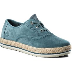 Espadryle TIMBERLAND - Eivissa Leather Sea A1O1S Aegean Blue. Niebieskie espadryle damskie Timberland, bez wzorów, ze skóry, bez obcasa, na płaskiej podeszwie. W wyprzedaży za 259,00 zł.