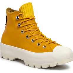 Trampki CONVERSE - Ctas Lugged Winter Hi GORE-TEX 565005C Gold Dart/Olive Flak/Egret. Żółte trampki i tenisówki damskie Converse, bez wzorów, ze skóry, bez zapięcia. Za 489,00 zł.