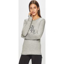 Lauren Ralph Lauren - Longsleeve piżamowy. Niebieskie piżamy damskie Lauren Ralph Lauren, s, z nadrukiem, z elastanu, bez rękawów. Za 249,90 zł.