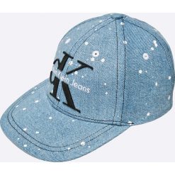 Calvin Klein Jeans - Czapka. Niebieskie czapki damskie Calvin Klein Jeans, bez wzorów, z bawełny. Za 179,90 zł.