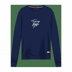 Tommy Hilfiger bluza męska Track Top LWK XL ciemnoniebieski. Niebieskie bluzy męskie TOMMY HILFIGER, xl, bez wzorów, z bawełny, bez kołnierzyka, bez rękawów, bez kaptura. Za 309,00 zł.