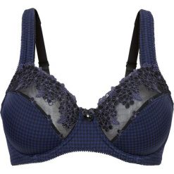 Biustonosz "minimizer" bonprix ciemnoniebiesko-czarny. Niebieskie biustonosze z fiszbinami marki bonprix. Za 54,99 zł.