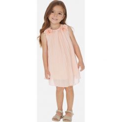 Mayoral - Sukienka dziecięca 92-134 cm. Niebieskie sukienki dziewczęce Mayoral, bez wzorów, z bawełny, bez rękawów, mini, rozkloszowane. Za 184,90 zł.