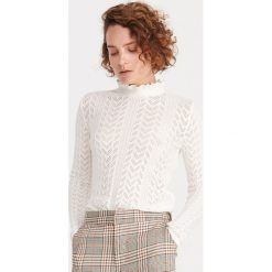 Azurowy sweter - Kremowy. Białe swetry damskie Reserved, s, bez wzorów, bez rękawów, bez kaptura. Za 79,99 zł.