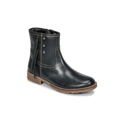 Kozaki Dziecko Kickers MOLLY. Czarne kozaki dziewczęce Kickers, bez wzorów, bez obcasa. Za 247,20 zł.