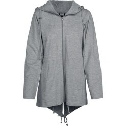 Bluzy damskie: Urban Classics Ladies Terry Parka Bluza z kapturem rozpinana damska szary