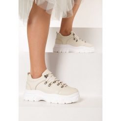 Beżowe Sneakersy Calyreisis. Brązowe sneakersy damskie Born2be. Za 99,99 zł.