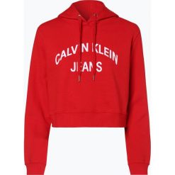 Calvin Klein Jeans - Damska bluza nierozpinana, czerwony. Czerwone bluzy damskie marki Calvin Klein Jeans, s, bez wzorów, z jeansu, bez rękawów, bez kaptura. Za 449,95 zł.
