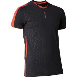 Koszulka do piłki nożnej TRAXIUM. Czarne koszulki męskie KIPSTA, xl, bez wzorów, z elastanu, z dekoltem na plecach, bez rękawów. Za 59,99 zł.