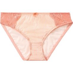 Figi bonprix łososiowo-ecru w paski. Pomarańczowe majtki damskie bonprix, w paski. Za 29,99 zł.