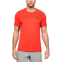 Under Armour Seamless Koszulka Czerwony Pomarańczowy. Czerwone podkoszulki męskie Under Armour, s, bez wzorów, z poliesteru, z krótkim rękawem. Za 206,95 zł.