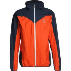 Haglöfs COMP JACKET MEN Kurtka przeciwdeszczowa cayenne/tarn blue. Pomarańczowe kurtki sportowe męskie marki Haglöfs, xl, bez wzorów, z materiału, bez kaptura, outdoorowe. W wyprzedaży za 881,30 zł.