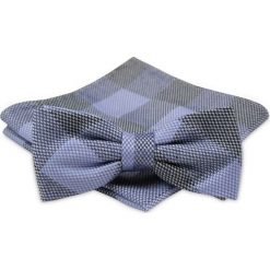 Modna Mucha Męska - Alties - Kolory: Popiel i Delikatny Fiolet MUALTS0292. Muszki męskie Alties, w paski, eleganckie. Za 39,00 zł.