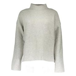 Swetry klasyczne damskie: Sweter w kolorze jasnoszarym