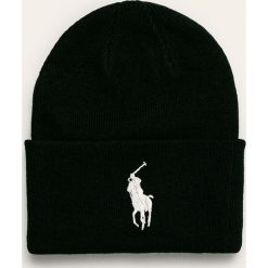 Polo Ralph Lauren - Czapka. Czarne czapki męskie Polo Ralph Lauren, na zimę, bez wzorów, z dzianiny. W wyprzedaży za 179,90 zł.