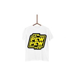 Koszulka Pew Pew Pew Męska. Czarne koszulki męskie Failfake, xxl, bez wzorów, bez kołnierzyka. Za 130,00 zł.