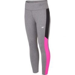Legginsy treningowe damskie SPDF301 - ciemny szary melanż. Szare legginsy marki 4f, melanż, z elastanu. W wyprzedaży za 79,99 zł.