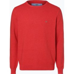 Fynch Hatton - Sweter męski, czerwony. Czerwone swetry męskie marki Fynch-Hatton, xl, bez wzorów, z bawełny, bez kołnierzyka, bez kaptura. Za 349,95 zł.