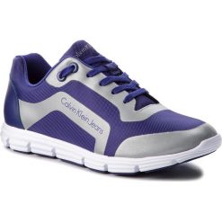 Sneakersy CALVIN KLEIN JEANS - Morris S0502 E-Blue/Silver. Fioletowe sneakersy męskie Calvin Klein Jeans, bez zapięcia. W wyprzedaży za 269,00 zł.