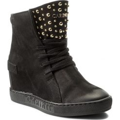 Sneakersy CARINII - B4392 360-000-000-B88. Czarne sneakersy damskie Carinii, z materiału. W wyprzedaży za 279,00 zł.