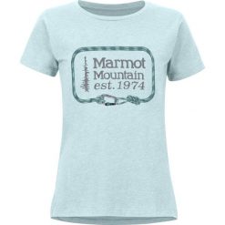 Marmot koszulka damska Ascender Tee SS L niebieski. Niebieskie bluzki sportowe damskie Marmot, l, bez wzorów, z bawełny, bez kołnierzyka, z krótkim rękawem, krótkie, bez kaptura. W wyprzedaży za 169,00 zł.