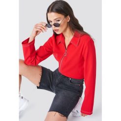 NA-KD Trend Szorty bermudy z surowym brzegiem - Grey. Szare bermudy damskie NA-KD Trend, z podwyższonym stanem. Za 161,95 zł.