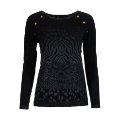 Desigual Sweter Damski Gaea S Czarny. Czarne swetry damskie marki Desigual, s, bez wzorów, bez rękawów, bez kaptura. W wyprzedaży za 173,00 zł.