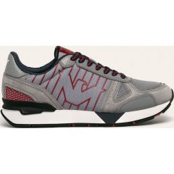 Emporio Armani - Buty. Szare sneakersy męskie Emporio Armani, ze skóry, na sznurówki. W wyprzedaży za 549,90 zł.