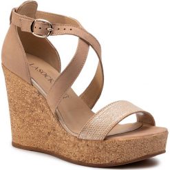 Sandały LASOCKI - 2190-03 Beige. Brązowe klapki damskie Lasocki, bez wzorów, ze skóry ekologicznej, bez obcasa, na obcasie. Za 169,99 zł.