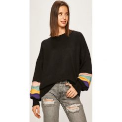 Answear - Sweter. Czarne swetry damskie ANSWEAR, s, z aplikacjami, z elastanu, bez rękawów, bez kaptura. W wyprzedaży za 99,90 zł.