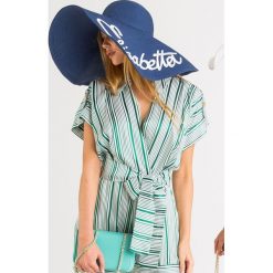 KAPELUSZ elisabetta franchi. Niebieskie kapelusze damskie Elisabetta Franchi, z haftami, z materiału, eleganckie. Za 869,00 zł.