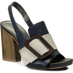 Sandały BRUNO PREMI - Vacchetta + Vacchetta + Vac R3101X T.Moro/Blu/Perla. Niebieskie klapki damskie marki Bruno Premi, moro, ze skóry, bez obcasa, na obcasie. W wyprzedaży za 359,00 zł.