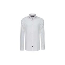 Koszule z długim rękawem Tommy Hilfiger TT0TT03865 DOBBY CLS SLIM. Białe koszule męskie TOMMY HILFIGER, m, bez wzorów, bez kołnierzyka, z długim rękawem. Za 309,68 zł.
