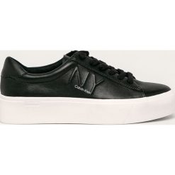 Calvin Klein - Buty skórzane. Białe buty sportowe damskie Calvin Klein, ze skóry. Za 489,90 zł.