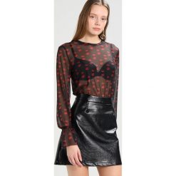 Bluzki damskie: NAKD ROUND NECK Bluzka z długim rękawem black/red