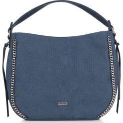 Torebka damska 88-4Y-554-7. Niebieskie torebki klasyczne damskie Wittchen, w paski, eleganckie, z tłoczeniem, bez dodatków. Za 219,00 zł.