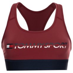 Biustonosz top Tommy Sport S10S100072. Białe topy damskie Tommy Sport, s, bez wzorów, z elastanu, bez kołnierzyka. W wyprzedaży za 129,00 zł.