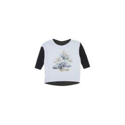 Bluzka casual klasyczna we wzory, W KWIATKI. Szare bluzki damskie TXM, w kwiaty, casualowe, z klasycznym kołnierzykiem. Za 24,99 zł.