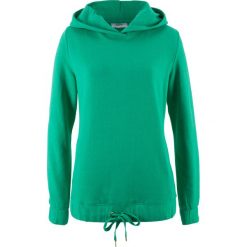 Bluzy damskie: Bluza z gumką w dolnej części bonprix szmaragdowy