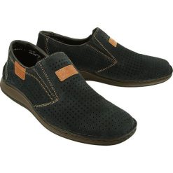 RIEKER 05265-14 blue, półbuty męskie. Niebieskie półbuty męskie Rieker, bez wzorów, bez zapięcia. Za 269,90 zł.